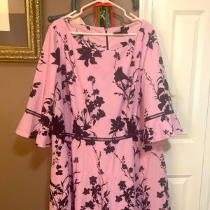 Pink and black dress